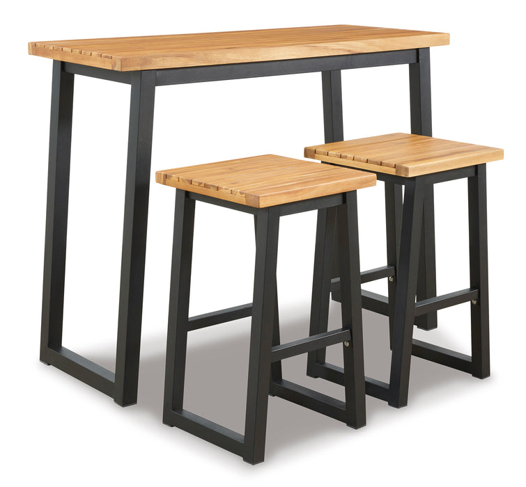 Town Wood Outdoor Counter Table Set (Set of 3)