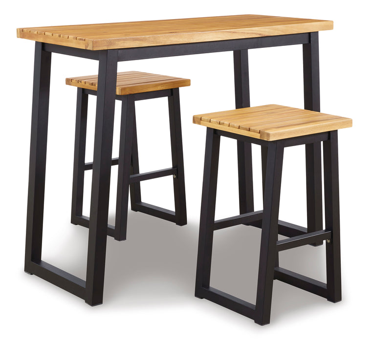 Town Wood Outdoor Counter Table Set (Set of 3)