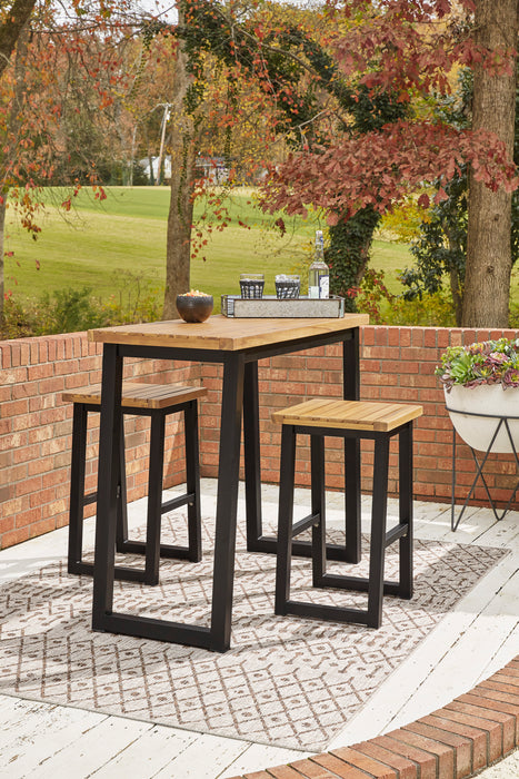 Town Wood Outdoor Counter Table Set (Set of 3)