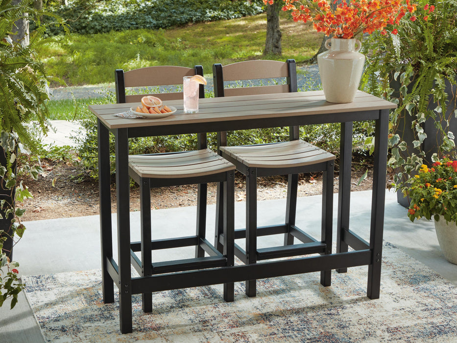 Shoreline Beach Outdoor Counter Table and 2 Barstools - image 8