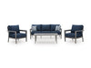 Gali Outdoor Sofa/Chairs/Table Set (Set of 4)
