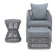 Coast Island Outdoor Chair with Ottoman and Side Table