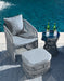 Coast Island Outdoor Chair with Ottoman and Side Table