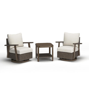Marin Sands Outdoor Chairs And End Table (Set Of 3) - Brown/Beige