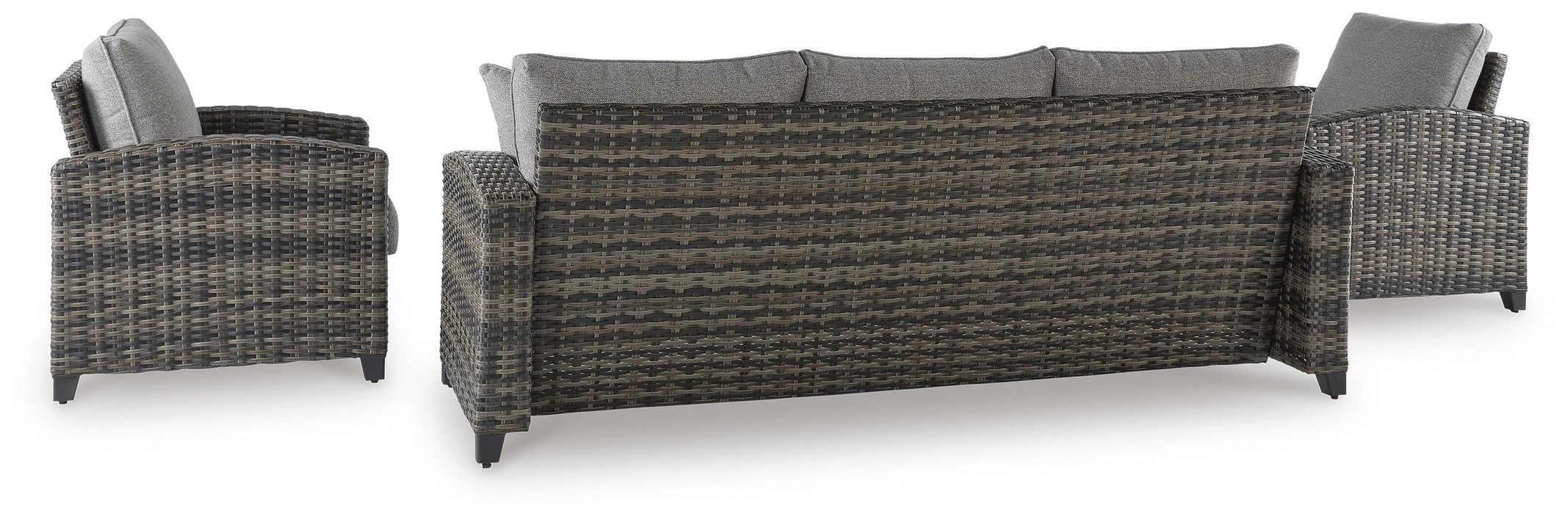 Oasis Court Outdoor Sofa/Chairs/Table Set (Set of 4) - image 4