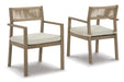 Aria Plains Arm Chair with Cushion (Set of 2)