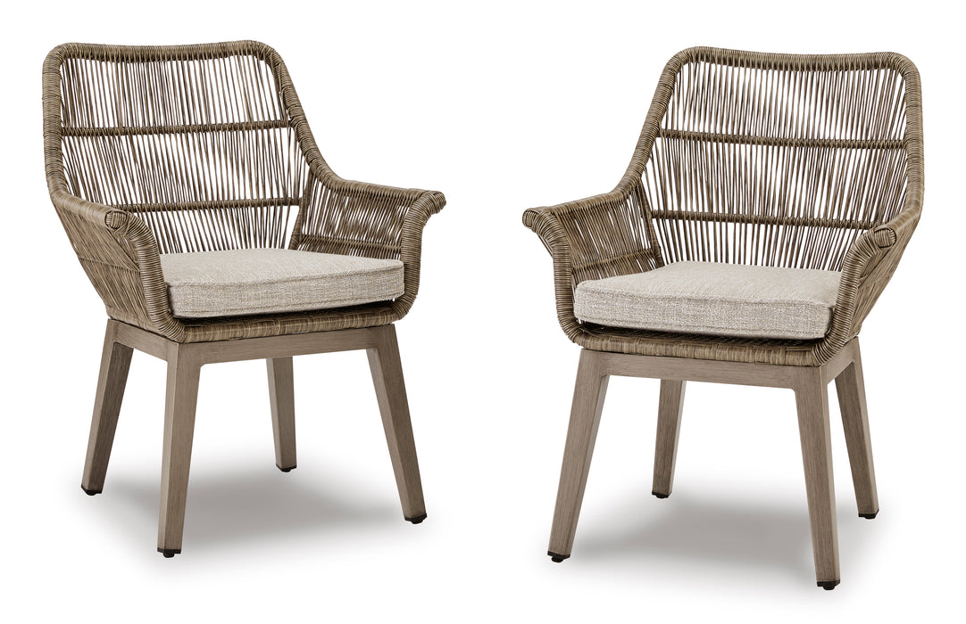 Beach Front Arm Chair with Cushion (Set of 2)