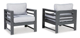 Amora Outdoor Loveseat, 2 Lounge Chairs and Coffee Table