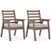 Emmeline Outdoor Dining Arm Chair with Cushion (Set of 2)