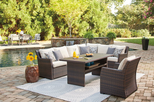 Easy Isle 3-Piece Outdoor Sofa Sectional with Lounge Chair and Table