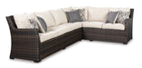 Easy Isle 3-Piece Outdoor Sofa Sectional with Lounge Chair and Table