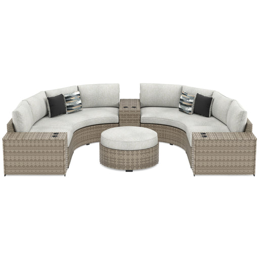 Calworth 7-Piece Outdoor Sectional with Ottoman