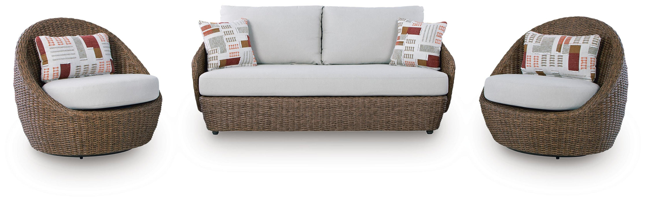 Double Point Outdoor Loveseat/2 Swivel Chairs (Set of 3) - image 1