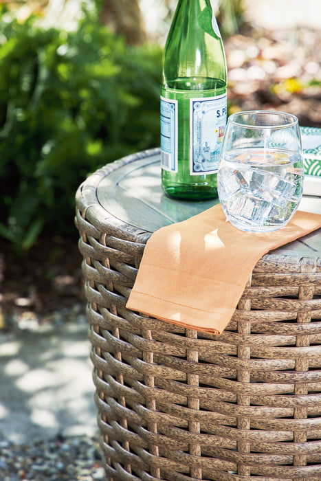 Sandy Bloom Outdoor End Table