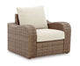 Sandy Bloom Lounge Chair with Cushion