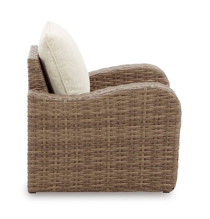 Sandy Bloom Lounge Chair with Cushion