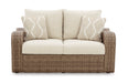 Sandy Bloom Outdoor Loveseat with Cushion