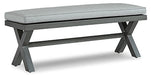 Elite Park Outdoor Loveseat with Cushion - Black/Gray
