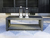 Elite Park Outdoor Loveseat with Cushion - Black/Gray