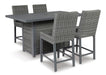 Palazzo Outdoor Counter Height Dining Table with 4 Barstools