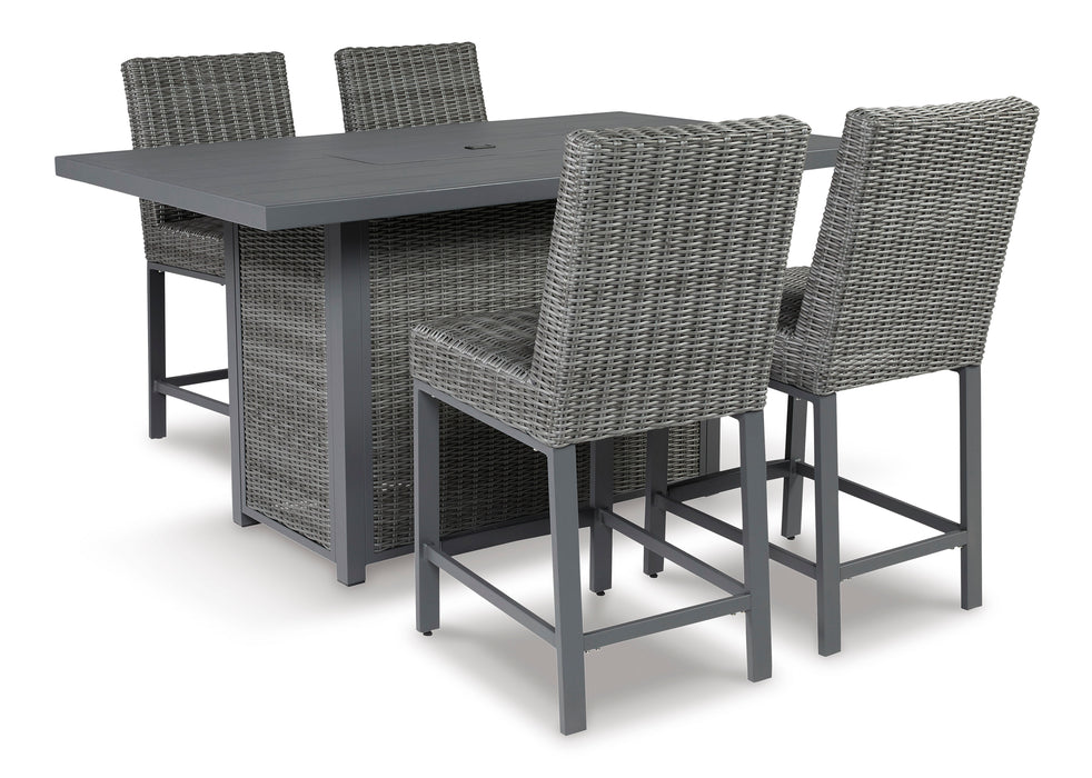 Palazzo Outdoor Counter Height Dining Table with 4 Barstools