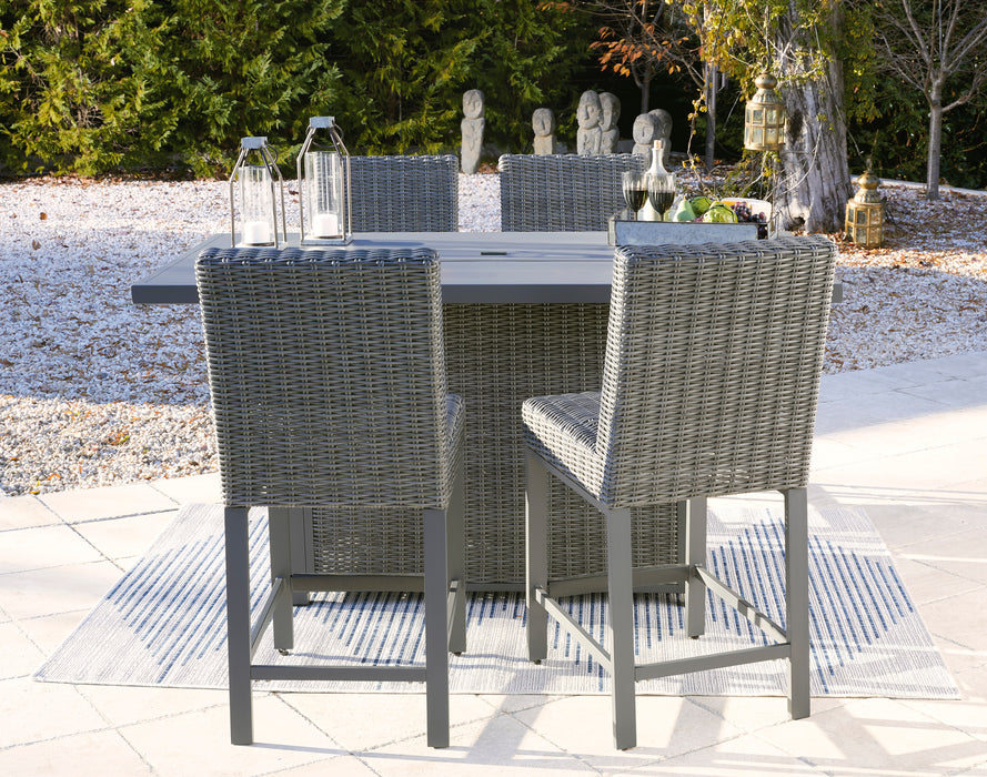 Palazzo Outdoor Counter Height Dining Table with 4 Barstools