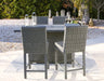 Palazzo Outdoor Counter Height Dining Table with 4 Barstools