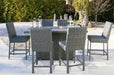 Palazzo Outdoor Counter Height Dining Table with 6 Barstools