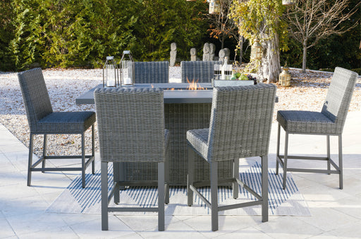 Palazzo Outdoor Counter Height Dining Table with 6 Barstools