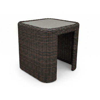Mission Beach Outdoor End Table - Brown/Beige