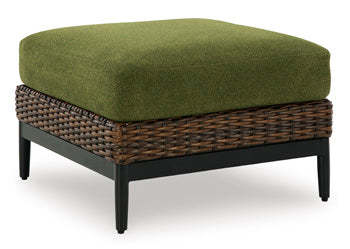 Horizon Hall Outdoor Swivel Lounge Chair with Cushion - Brown/Beige;Green