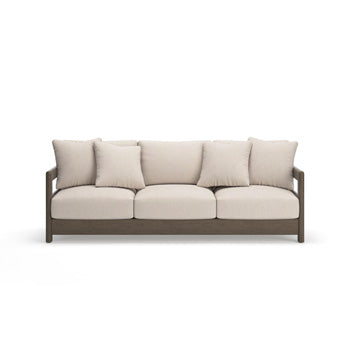 Arc Lake Outdoor Sofa with Cushion - Brown/Beige