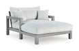 Hurley Park Outdoor Loveseat with Cushion - Black/Gray
