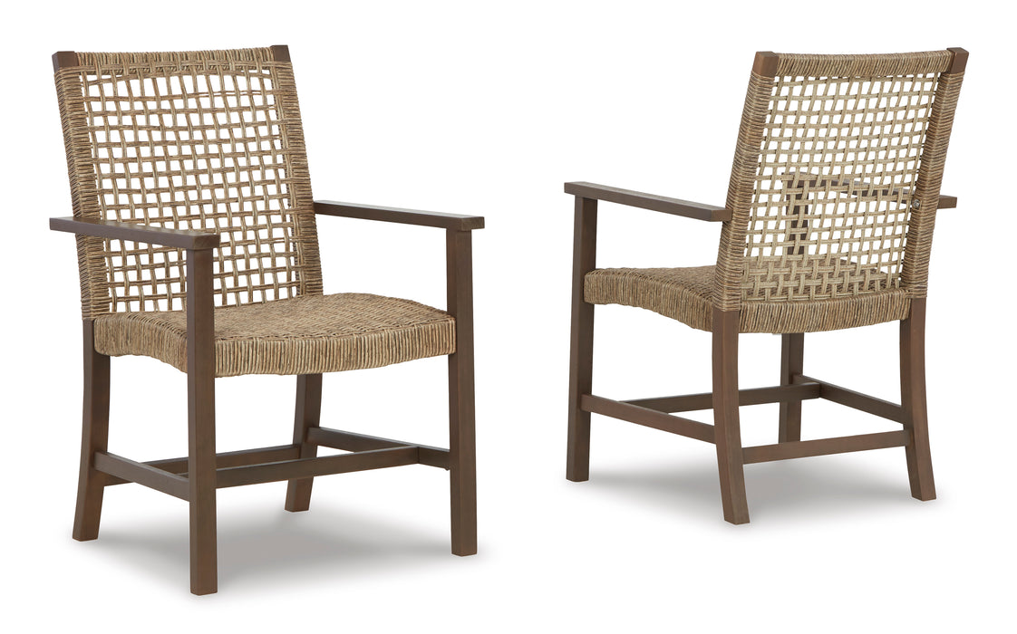 Germalia Outdoor Dining Arm Chair (Set of 2)