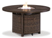 Paradise Trail Outdoor Fire Pit Table with 4 Lounge Chairs