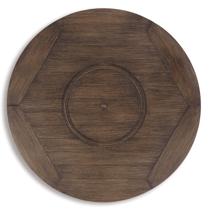 Paradise Trail Outdoor Loveseat, Fire Pit Table and 2 Lounge Chairs