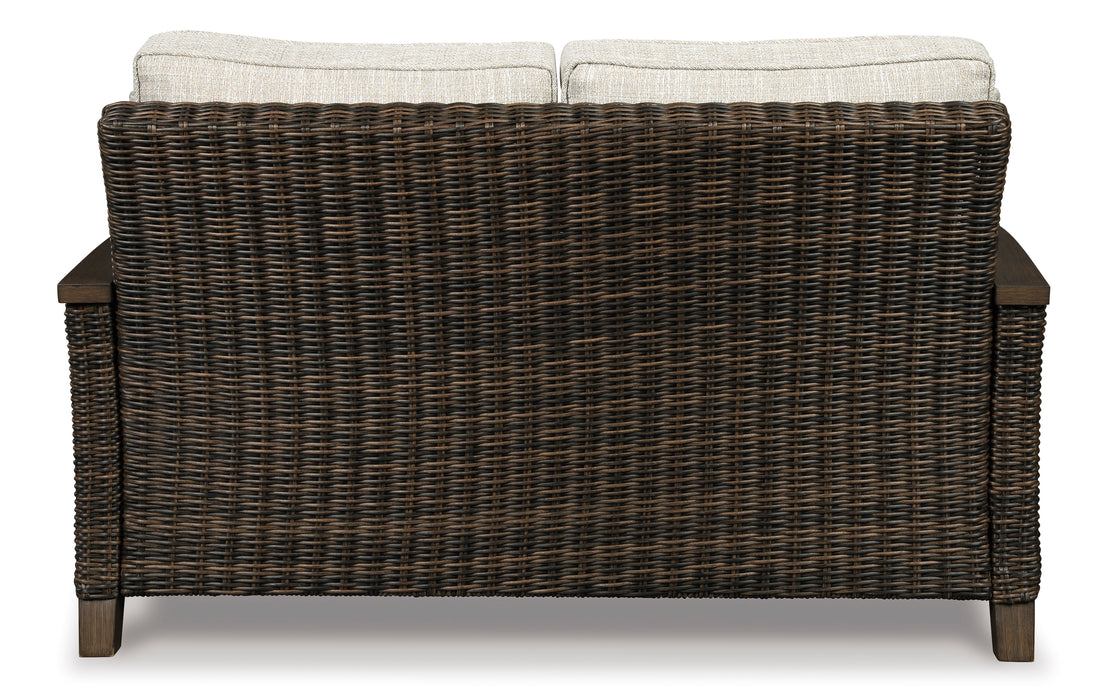 Paradise Trail Outdoor Loveseat, Fire Pit Table and 2 Lounge Chairs