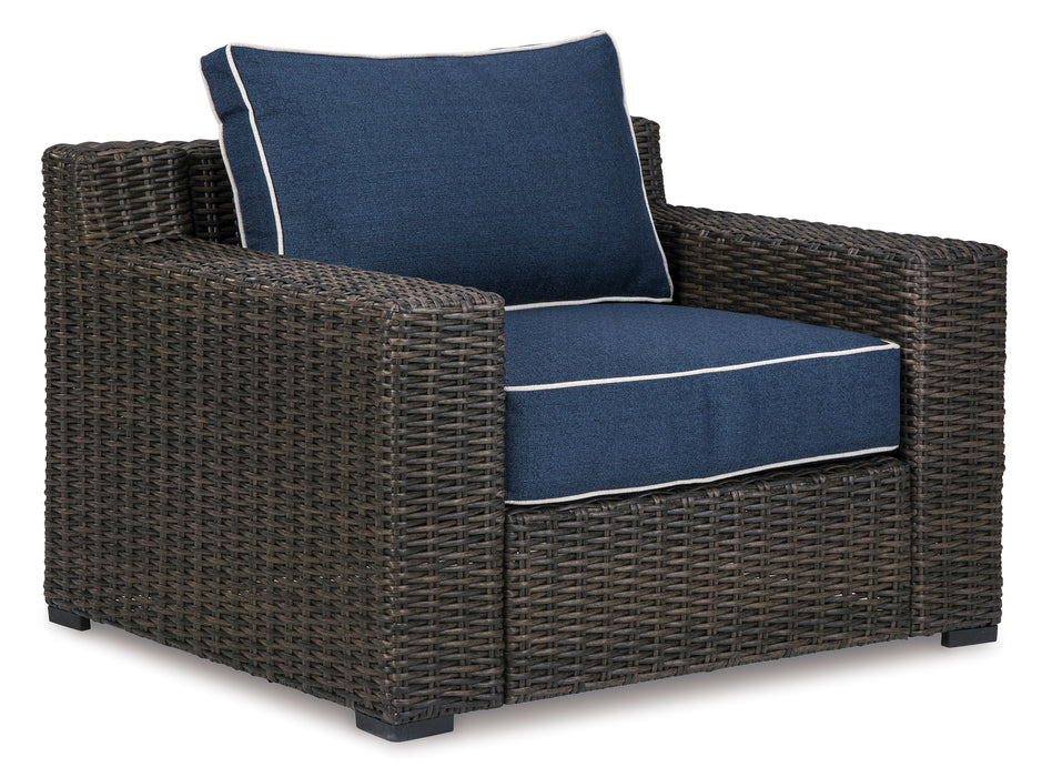 Grasson Lane Outdoor Sofa, 2 Lounge Chairs and Coffee Table