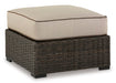 Coastline Bay Outdoor Sofa with Cushion - Brown/Beige