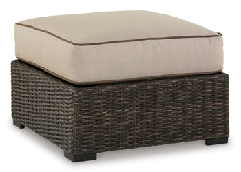 Coastline Bay Outdoor Sofa with Cushion - Brown/Beige