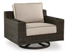 Coastline Bay Outdoor Sofa with Cushion - Brown/Beige