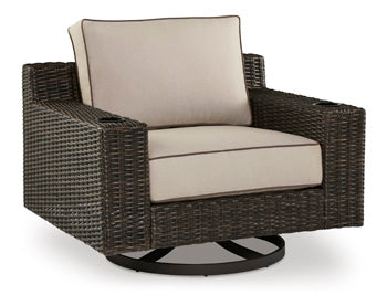 Coastline Bay Outdoor Sofa with Cushion - Brown/Beige