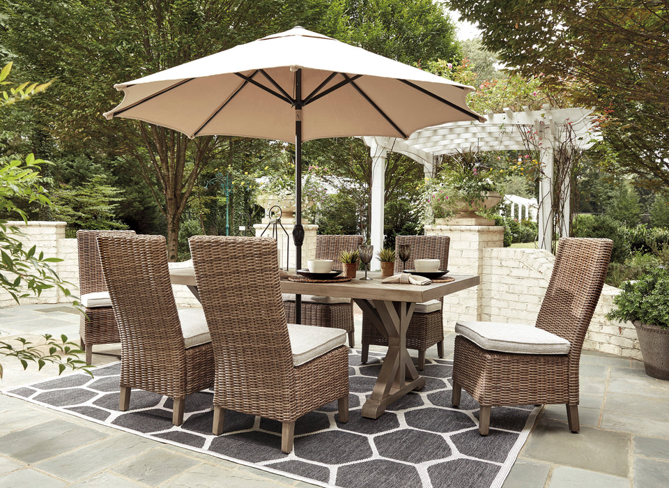 Beachcroft Outdoor Dining Table with 6 Chairs