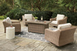 Beachcroft 5-Piece Outdoor Fire Pit Table with 4 Chairs