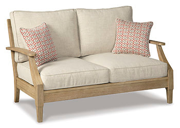 Clare View Sofa with Cushion - White;Brown/Beige