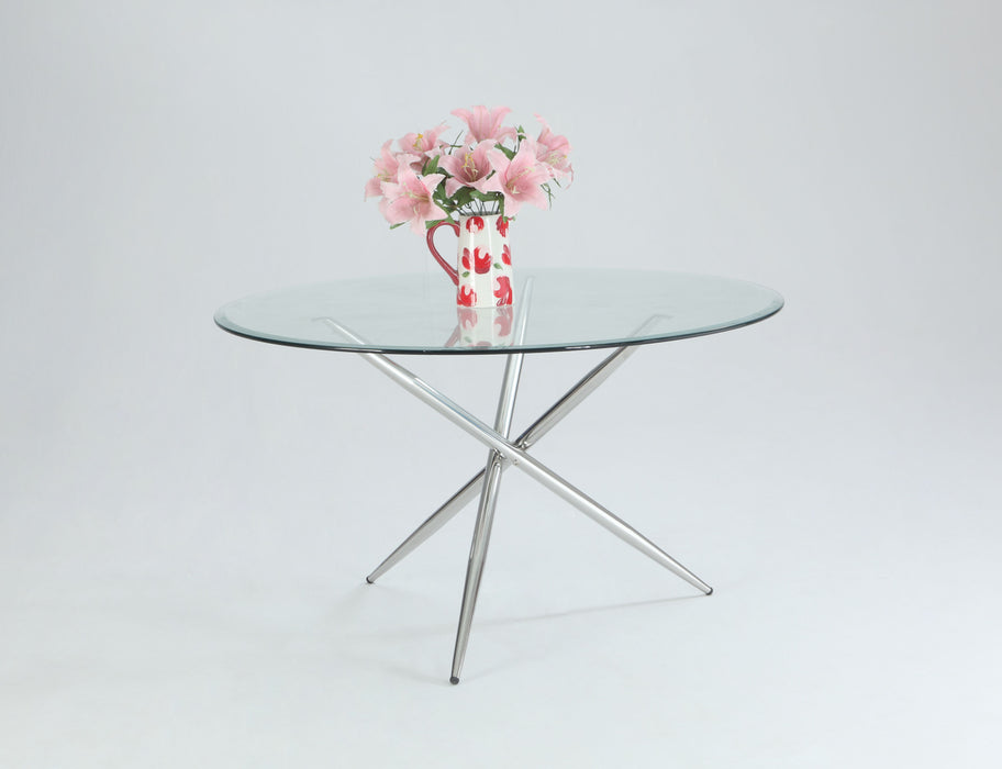 Contemporary Dining Round Glass Table PATRICIA-DT