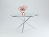 Contemporary Dining Round Glass Table PATRICIA-DT