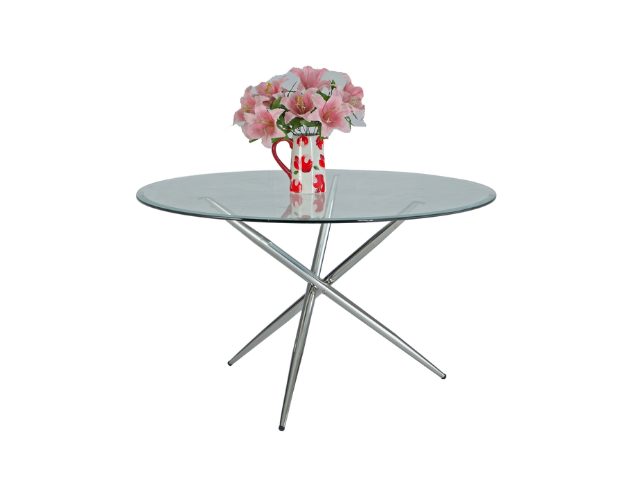 Contemporary Dining Round Glass Table PATRICIA-DT