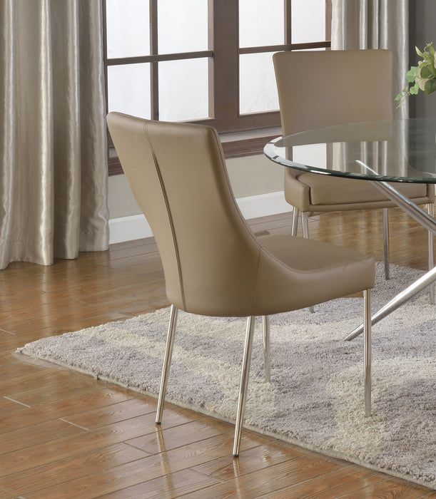 Contemporary Club-Style Dining Chair - 2 per box PATRICIA-SC-BRW