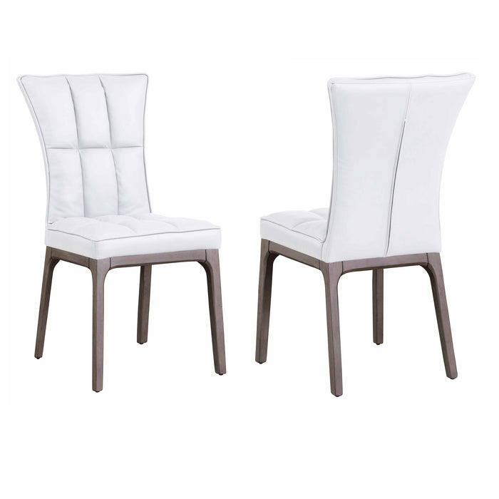 Modern Tufted Side Chair w/ Solid Wood Frame - 2 per box PEGGY-SC-GRY